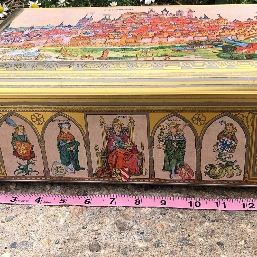 Vintage Lebkuchen Schmidt Biscuit Tin - German Treasure Chest